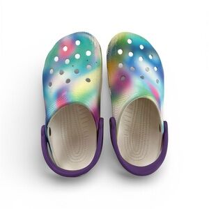 Rainbow Crocs Junior size 5